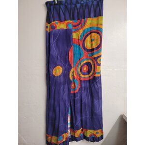 Magic Of The Moon Women’s Purple Skirt XL Elastic Waist Vibrant Circle Pattern